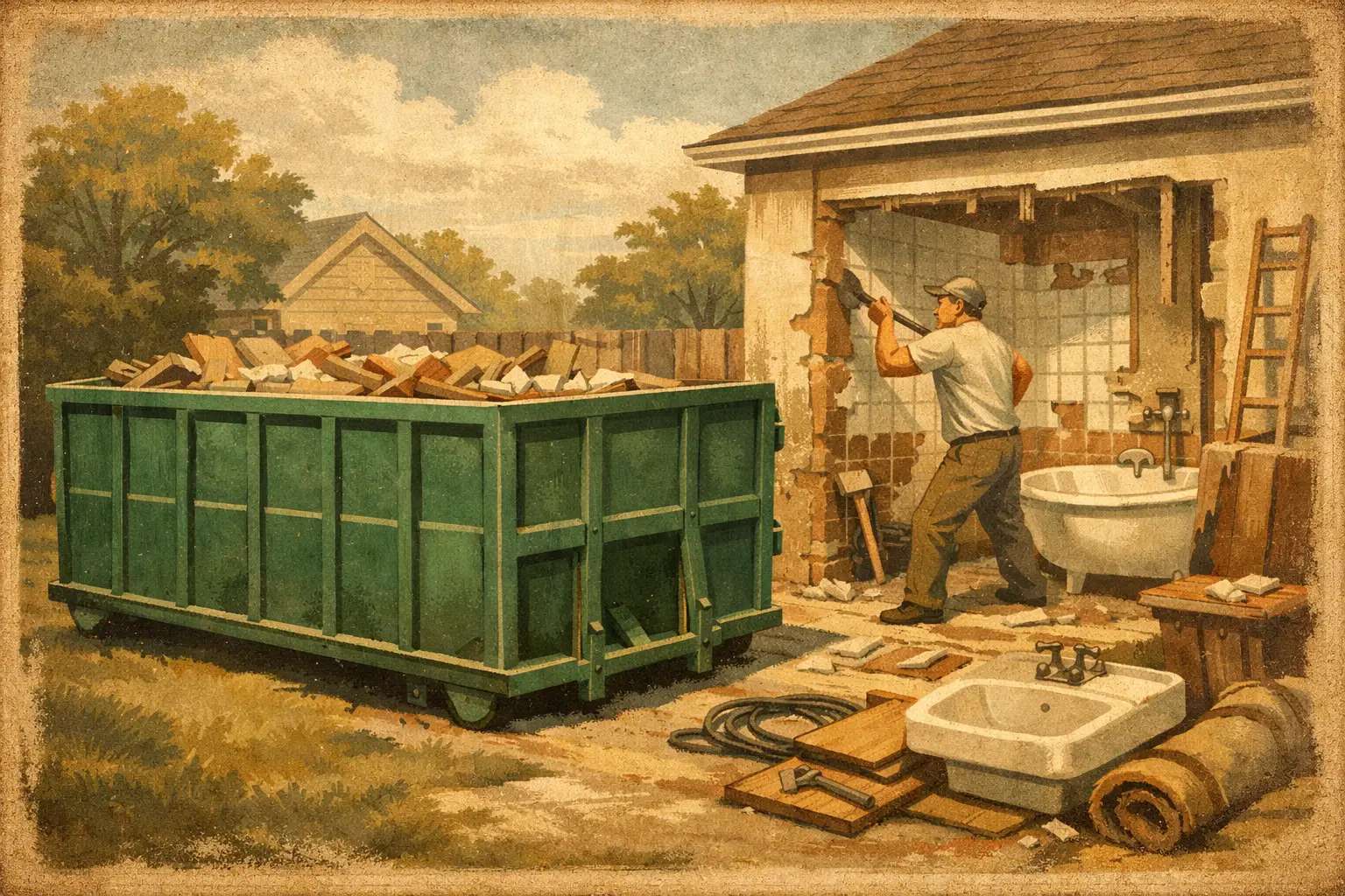 Dumpster Rental for Bathroom Remodel Projects