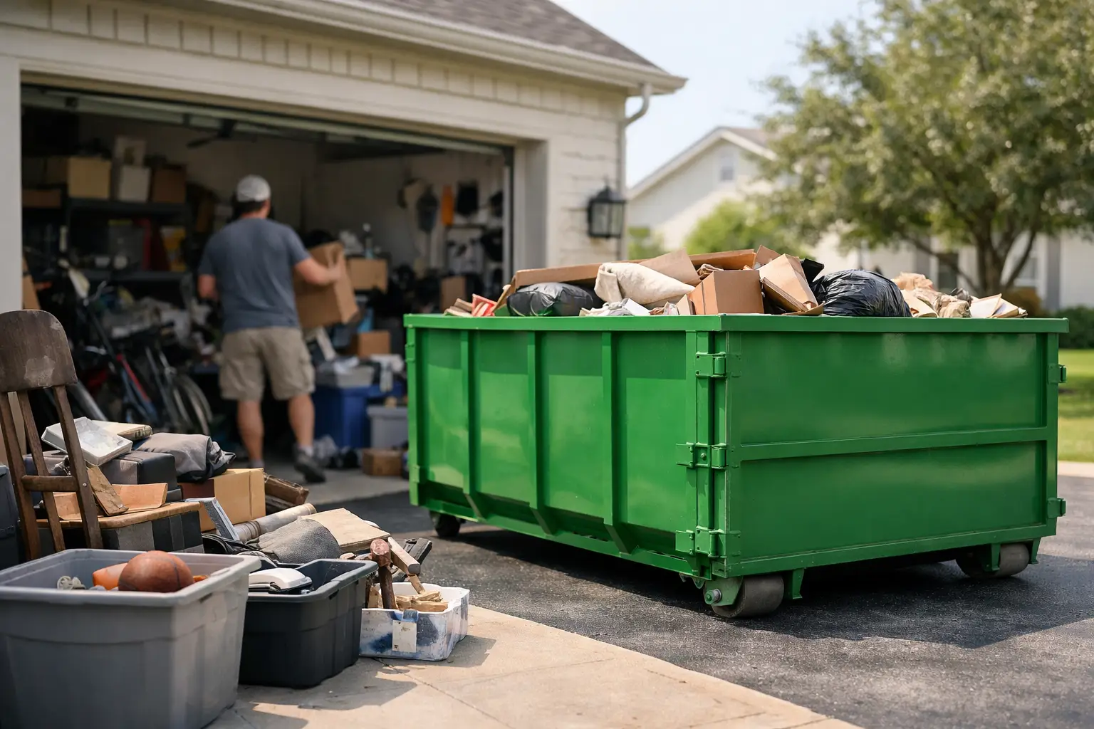Dumpster Rental for Garage Cleanout: What Fits?