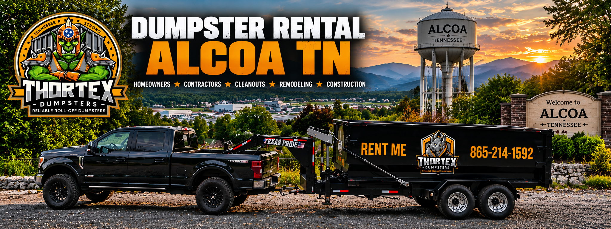 Dumpster rental Alcoa TN - Thortex Dumpsters 20-yard roll-off dumpster