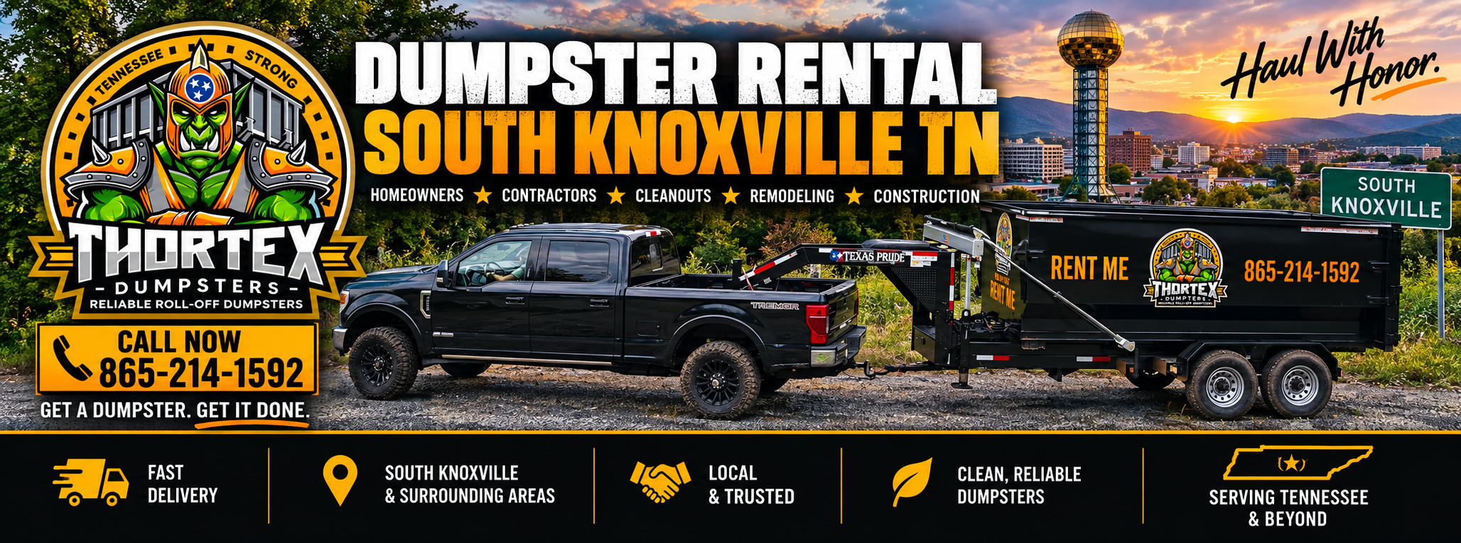 Dumpster Rental South Knoxville TN | Thortex Dumpsters Dumpster rental South Knoxville TN - Thortex Dumpsters 20-yard roll-off dumpster rental