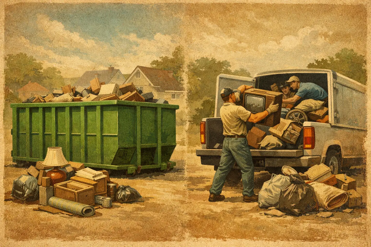 Rent Dumpster or Hire Junk Removal for Your Cleanup?